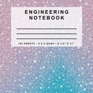 Engineering Notebook: Glitter Series (Pastel)