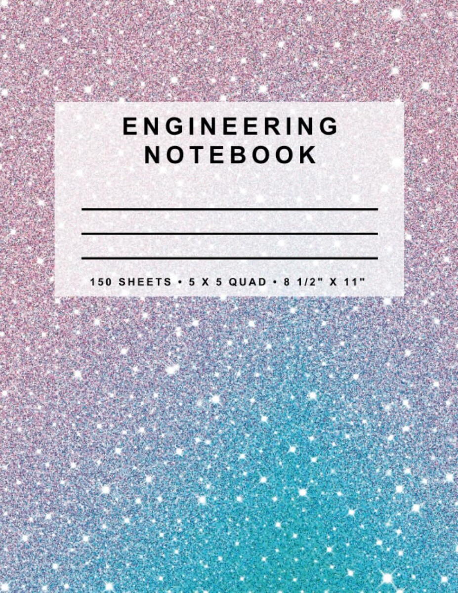 Engineering Notebook: Glitter Series (Pastel)
