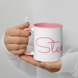 Pink Steminist Mug with Color Inside